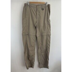 The North Face Convertible Pants Men M Tan Brown Packable Zip Off Shorts Outdoor